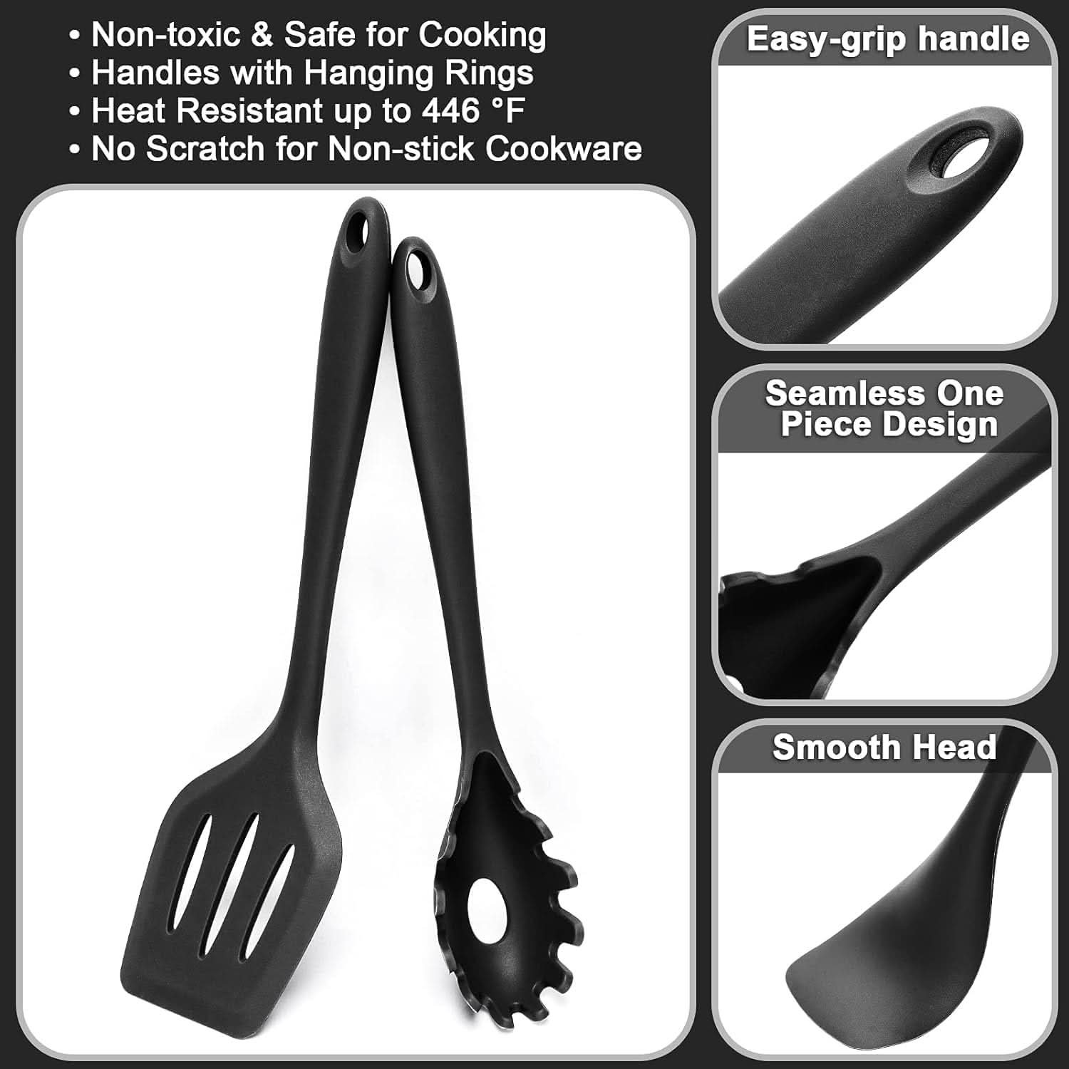 71l_sTx4uqL._AC_SL1500 CulinaForge 15-Piece Silicone Kitchen Utensil Set - Image 1