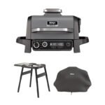 Woodfire Electric BBQ Grill & Smoker with Stand & Cover