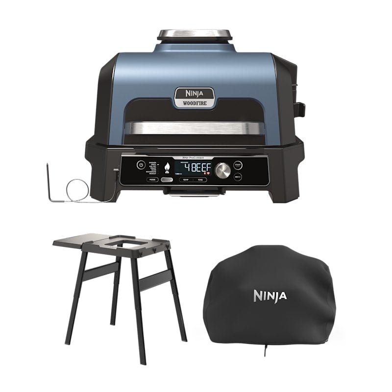 OG901BNDUK_01 Woodfire Pro Connect XL Electric BBQ Grill & Smoker with Stand & Cover - Image 1