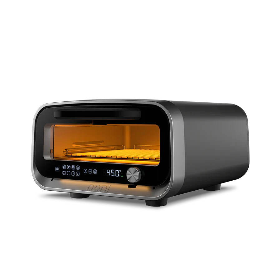 Volt_2_Hero-PDP-ExploreRender-wRack-Grey-C Artisan Electric 12" Indoor & Outdoor Pizza Oven – Charcoal Grey - Image 1